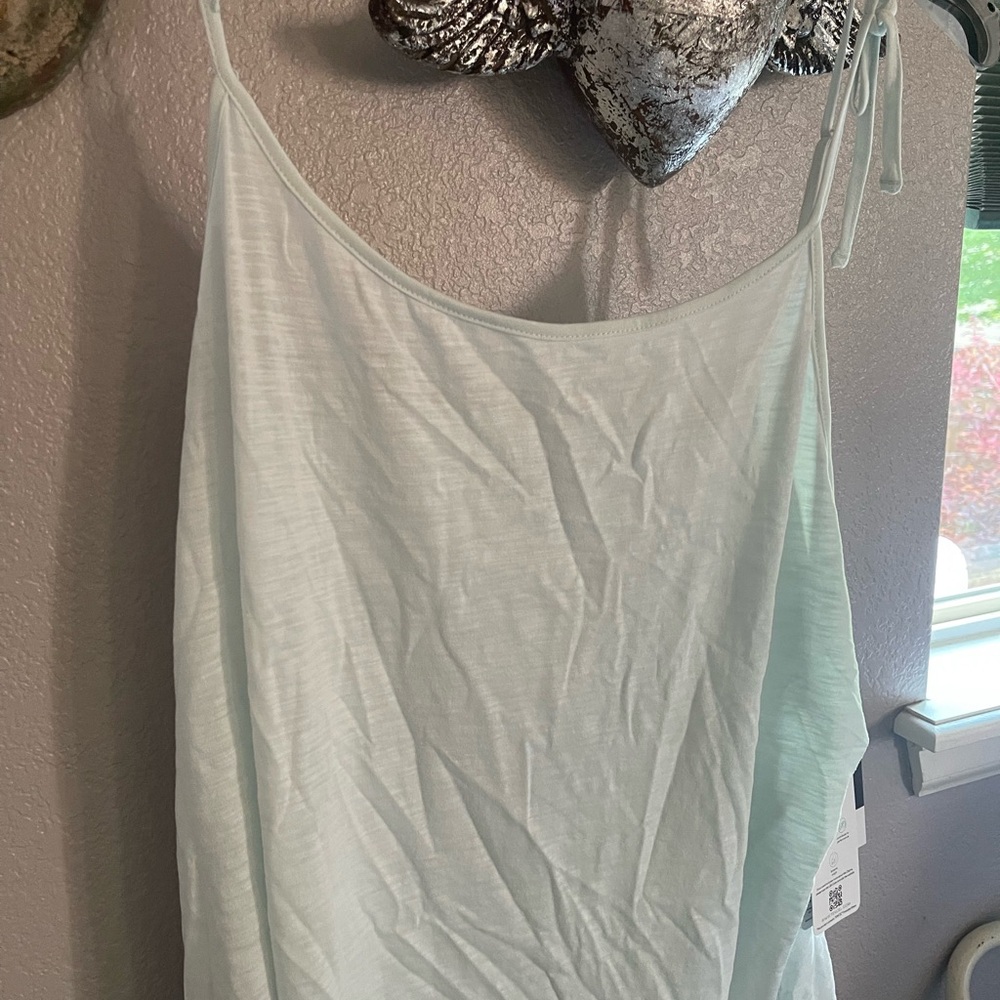 Eddie Bauer Mint Green Soft Lightweight Cotton Blend Spaghetti strap. NWT